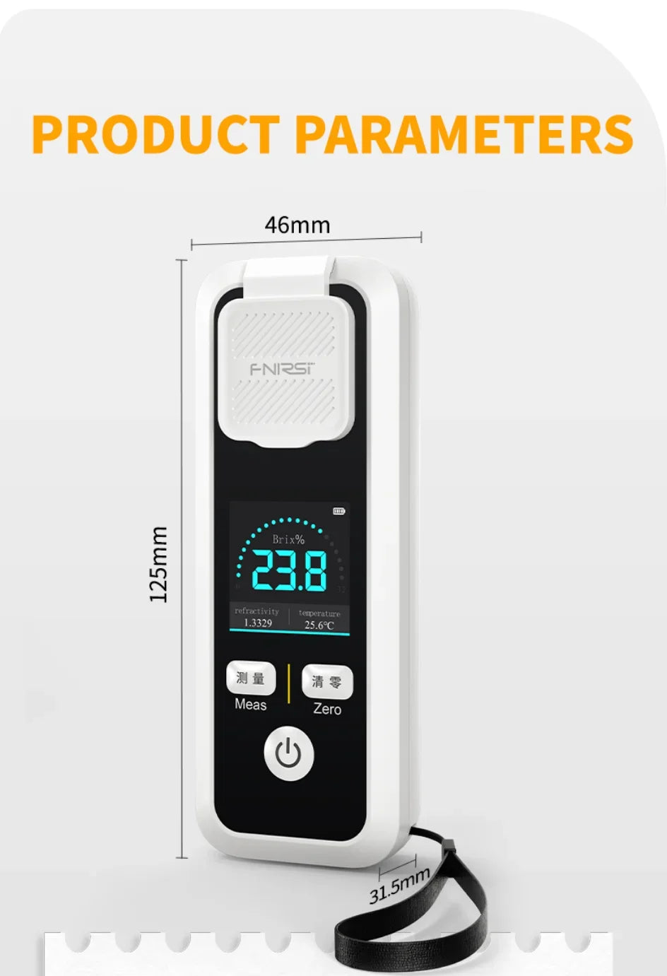 FNIRSI JBM-10/20 Intelligent Sugar Tester – High Precision Fruit Sweetness & Glucose Meter Tool
