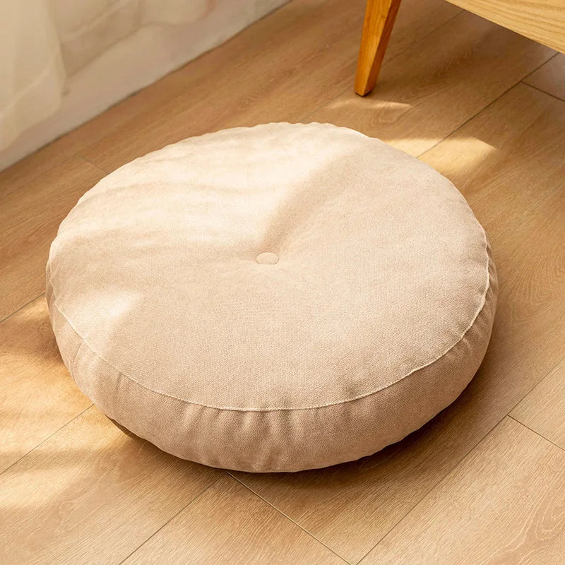 Round Floor Seat Pillow – Solid Color Meditation