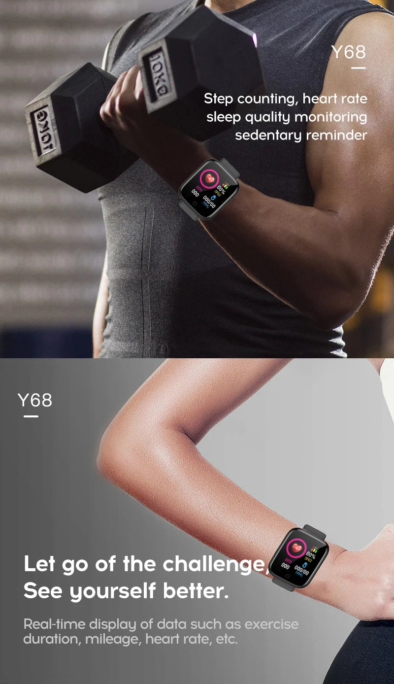 Y68 D20 Multifunctional Smartwatch