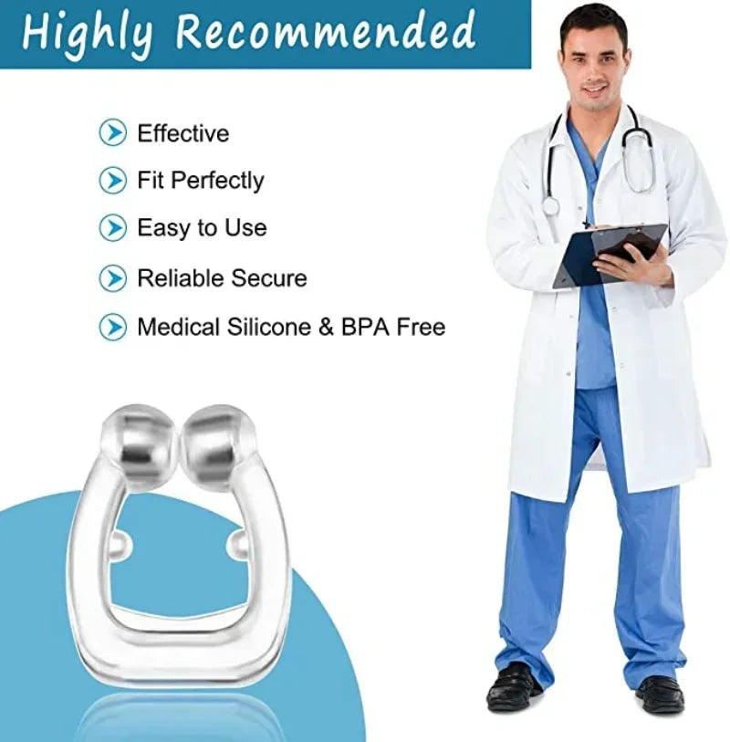 Magnetic Silicone Anti-Snoring Nose Clip