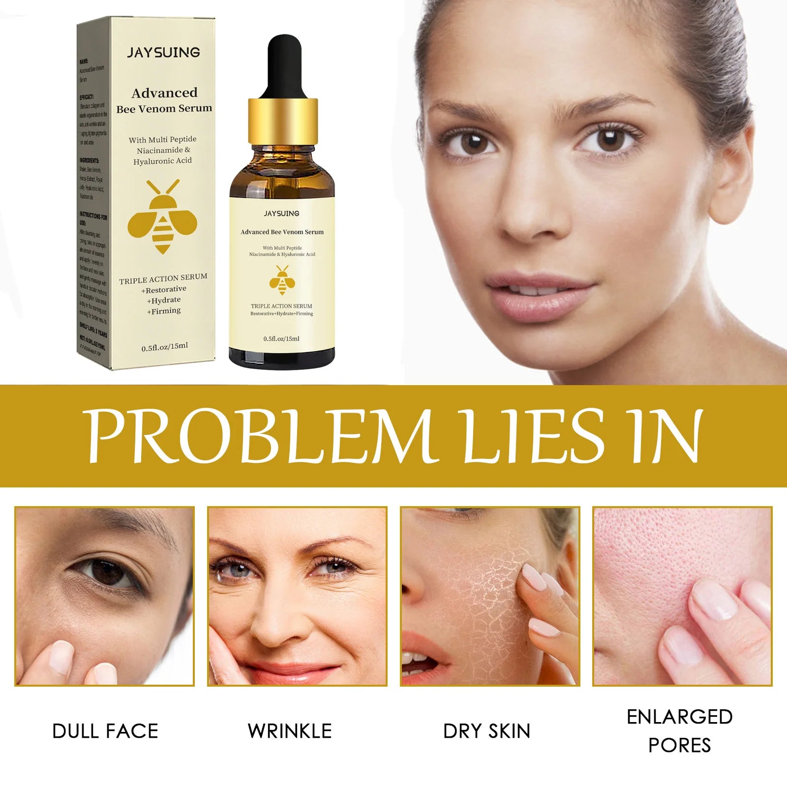 Bee Venom Facial Serum with Hyaluronic Acid