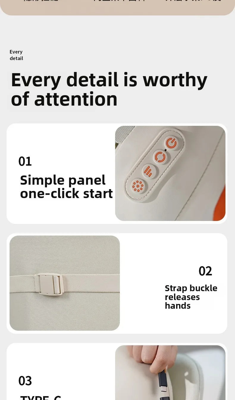 Wireless Shiatsu Massage Pillow with Heat