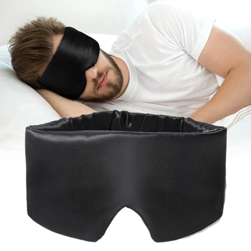 Mulberry Silk Sleeping Mask – Soft Padded Eyepatch for Travel & Sleep