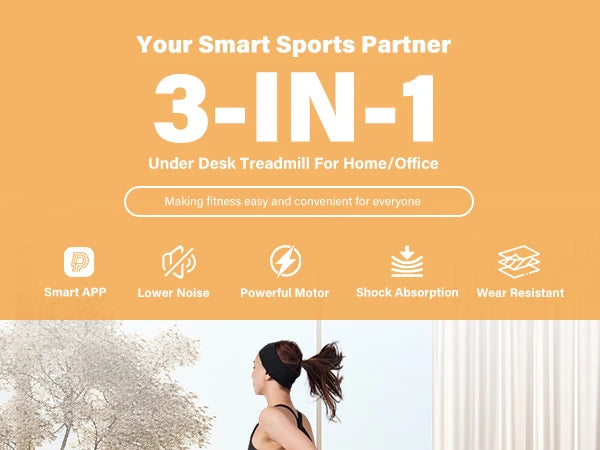 2.5HP 2-in-1 Treadmill Walking Pad (300lbs)